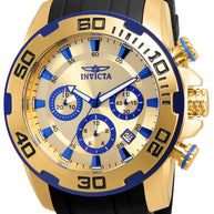 Invicta Men's 22308 Pro Diver Quartz Chronograph Gold Dial Watch