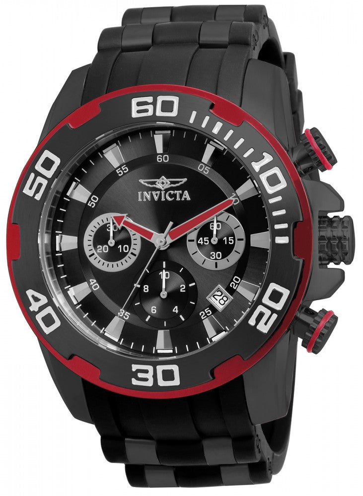 Invicta Men's 22310 Pro Diver Quartz Chronograph Black Dial Watch