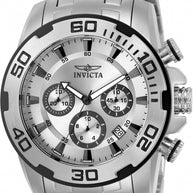 Invicta Men's 22317 Pro Diver Quartz Chronograph Silver Dial Watch