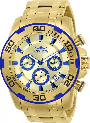 Invicta Men's 22320 Pro Diver Quartz Chronograph Gold Dial Watch