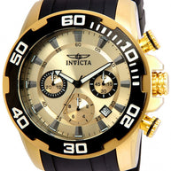 Invicta Men's 22346 Pro Diver Quartz Chronograph Gold Dial Watch