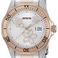 Invicta Women's 12507 Angel Quartz 3 Hand Metallic White Dial Watch