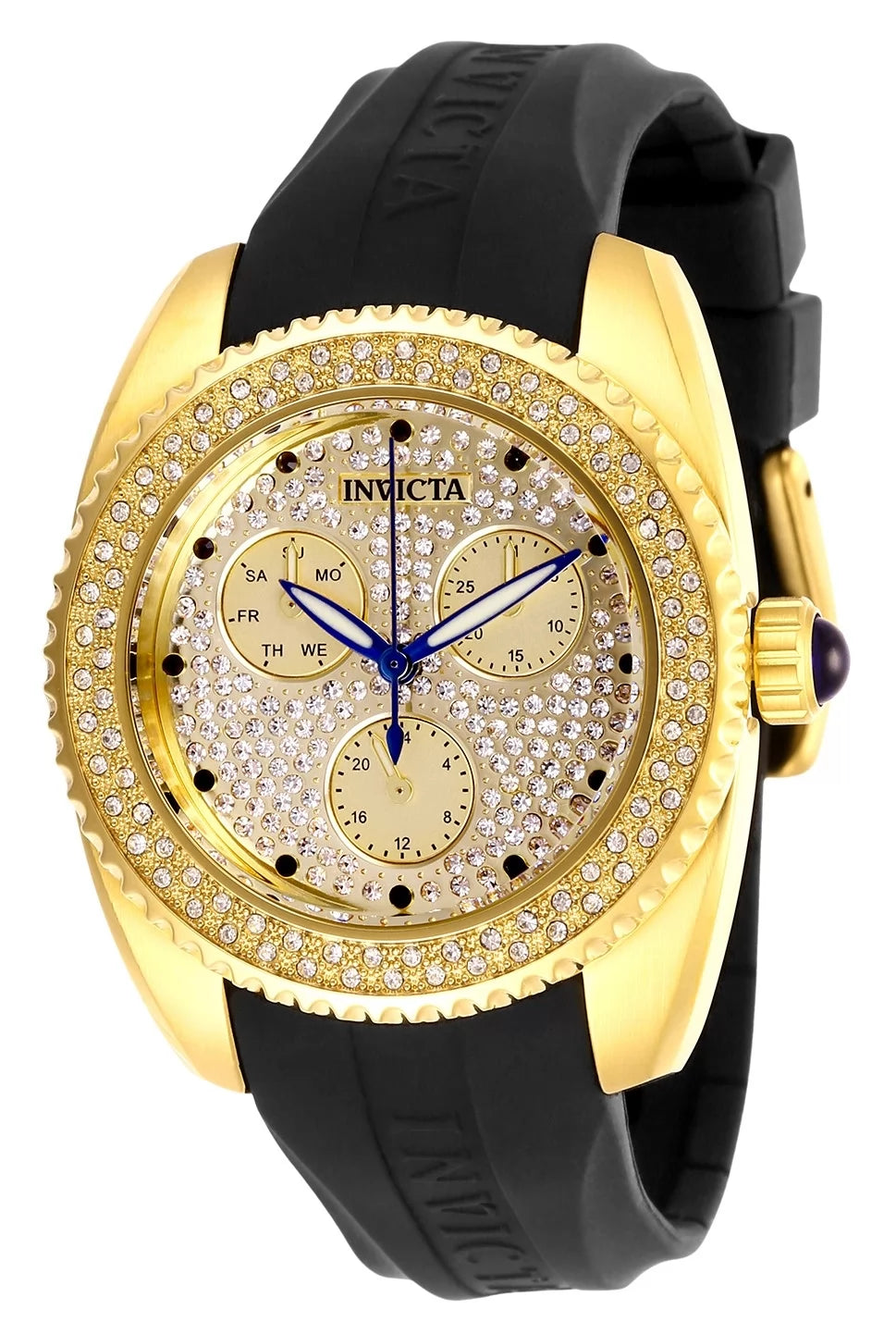 Invicta Women's 28485 Angel Quartz Chronograph Gold, Pave Dial Watch