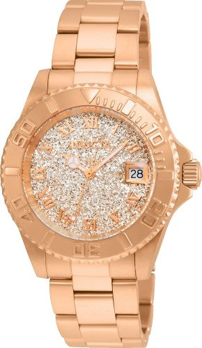 Invicta Women's 22708 Angel Quartz 3 Hand Rose Gold Dial Watch