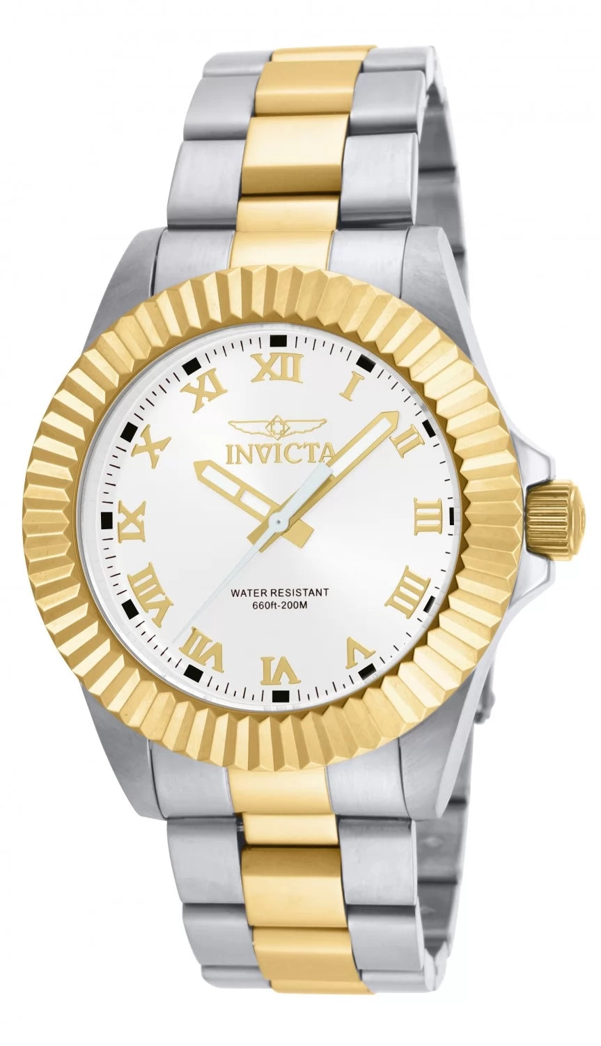 Invicta Men's 16740 Pro Diver Quartz 3 Hand White Dial Watch