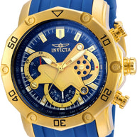 Invicta Men's 22798 Pro Diver Quartz 3 Hand Blue Dial Watch