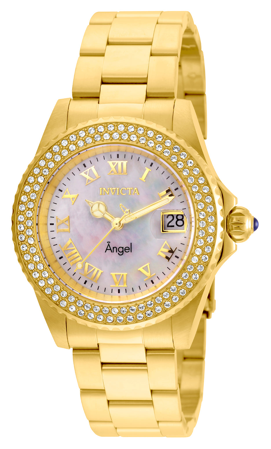 Invicta Women's 22875 Angel Quartz 3 Hand White Dial Watch