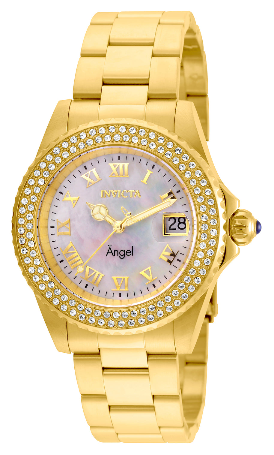 Invicta Women's 22875 Angel Quartz 3 Hand White Dial Watch