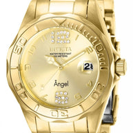 Invicta Women's 28680 Angel Quartz 3 Hand Gold Dial Watch