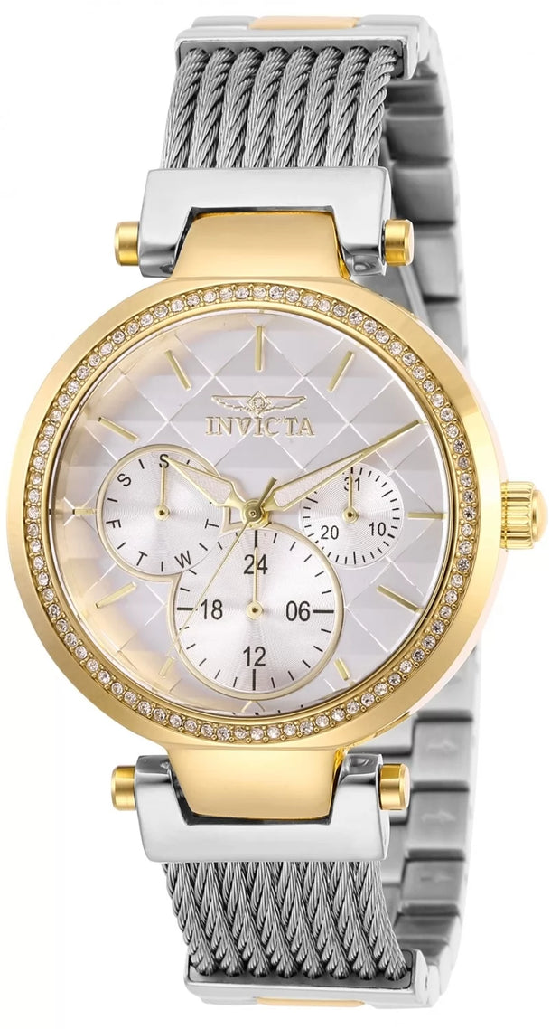 Invicta Women's 28921 Angel Quartz 3 Hand White Dial Watch