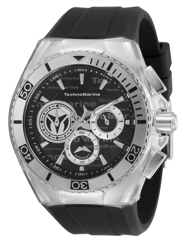 Technomarine Men's TM-118119 Cruise Quartz 3 Hand Black, Grey Dial Watch