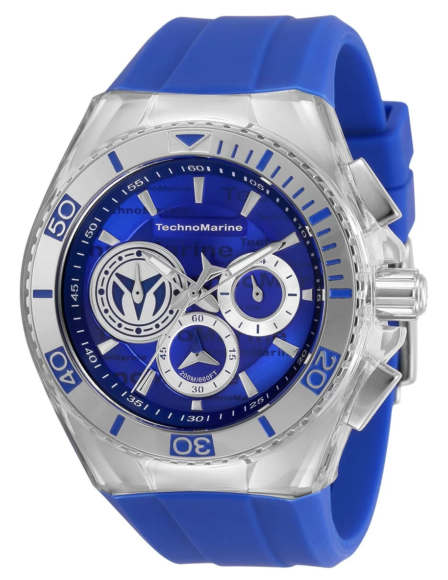 Technomarine Men's TM-118121 Cruise California Quartz 3 Hand Blue, Grey Dial Watch