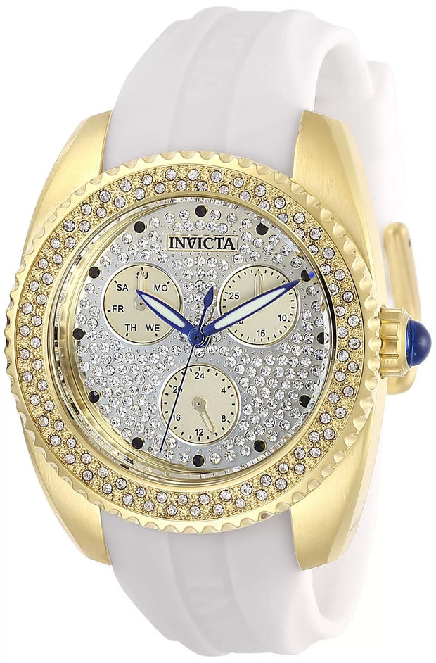 Invicta Women's 28484 Angel  Quartz Chronograph Gold, Pave Dial Watch