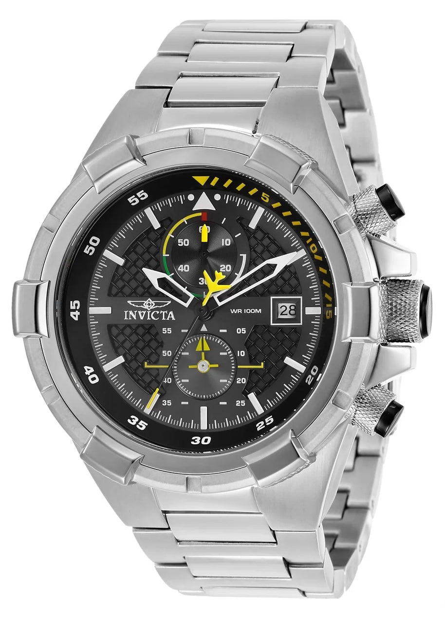 Invicta Men's 28108 Aviator Quartz Chronograph Black Dial Watch