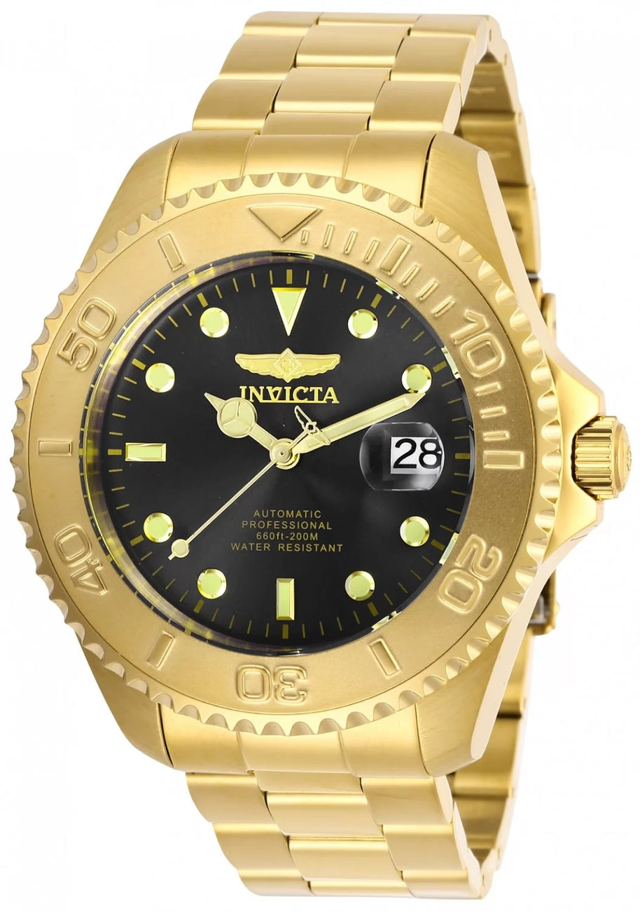 Invicta Men's 28952 Pro Diver Automatic 3 Hand Charcoal Dial Watch