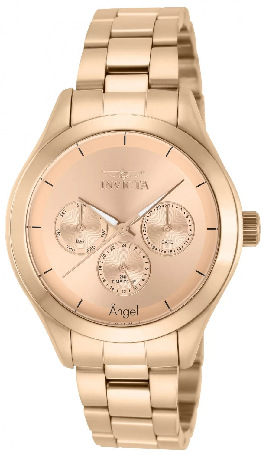Invicta Women's 12467 Angel Quartz Chronograph Rose Gold Dial Watch