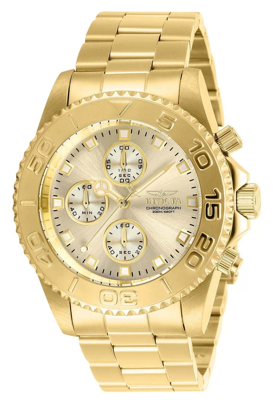 Invicta Men's 28683 Pro Diver Quartz Multifunction Champagne Dial Watch