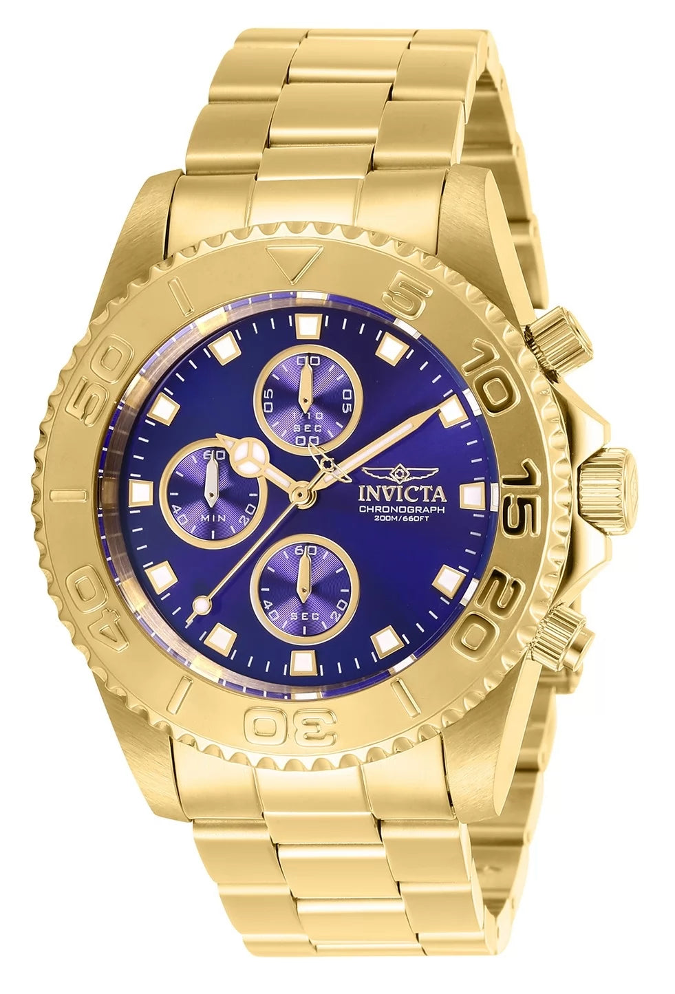 Invicta Men's 28682 Pro Diver Atlanta Falcons Quartz Multifunction Blue Dial Watch