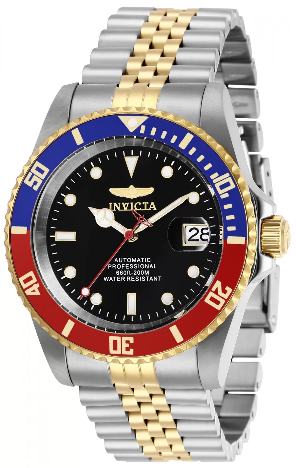 Invicta Men's 29180 Pro Diver Automatic 3 Hand Black Dial Watch