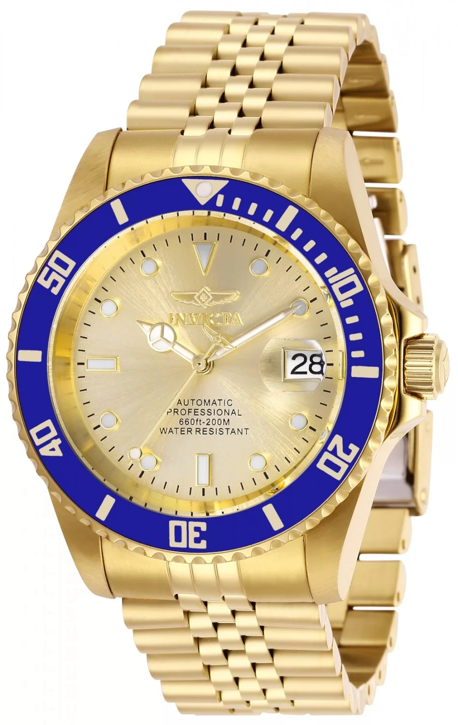 Invicta Men's 29185 Pro Diver Automatic 3 Hand Champagne Dial Watch