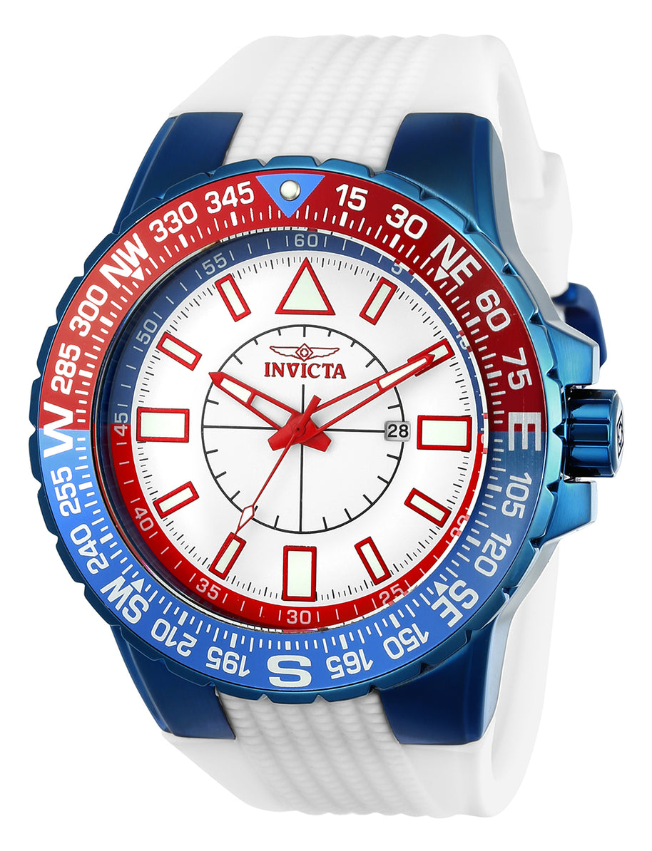 Invicta Men's 23997 Aviator Quartz 3 Hand White Dial Watch