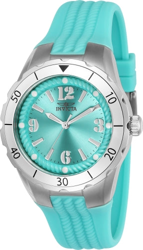 Invicta Women's 24124 Angel Quartz 3 Hand Cyan Dial Watch