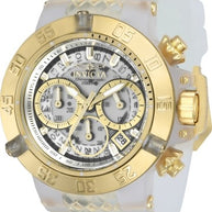 Invicta Women's 24373 Subaqua Quartz Multifunction White, Silver, Gold Dial Watch