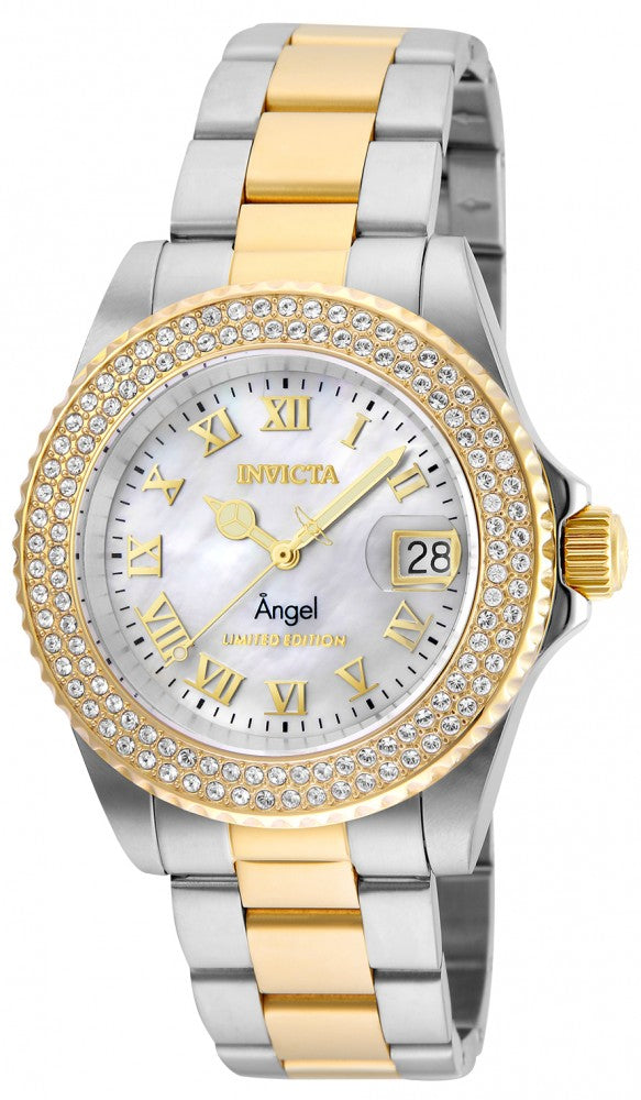 Invicta Women's 24616 Angel Quartz 3 Hand White Dial Watch