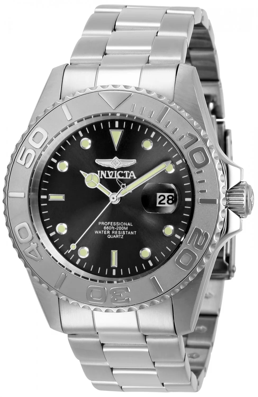 Invicta Men's 29944 Pro Diver Quartz 3 Hand Black Dial Watch