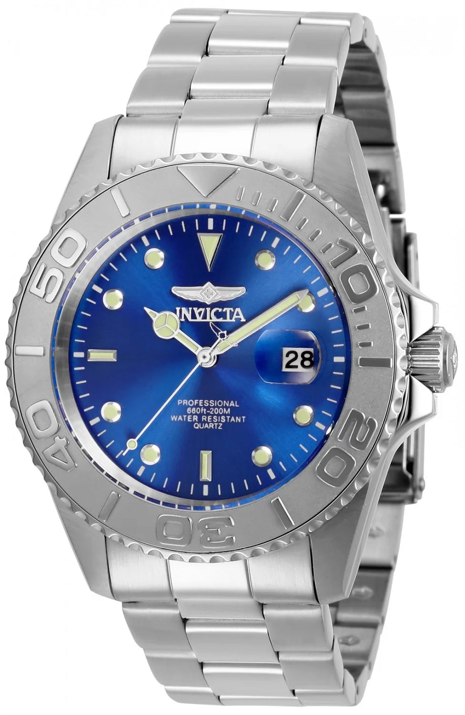 Invicta Men's 29945 Pro Diver Quartz 3 Hand Blue Dial Watch