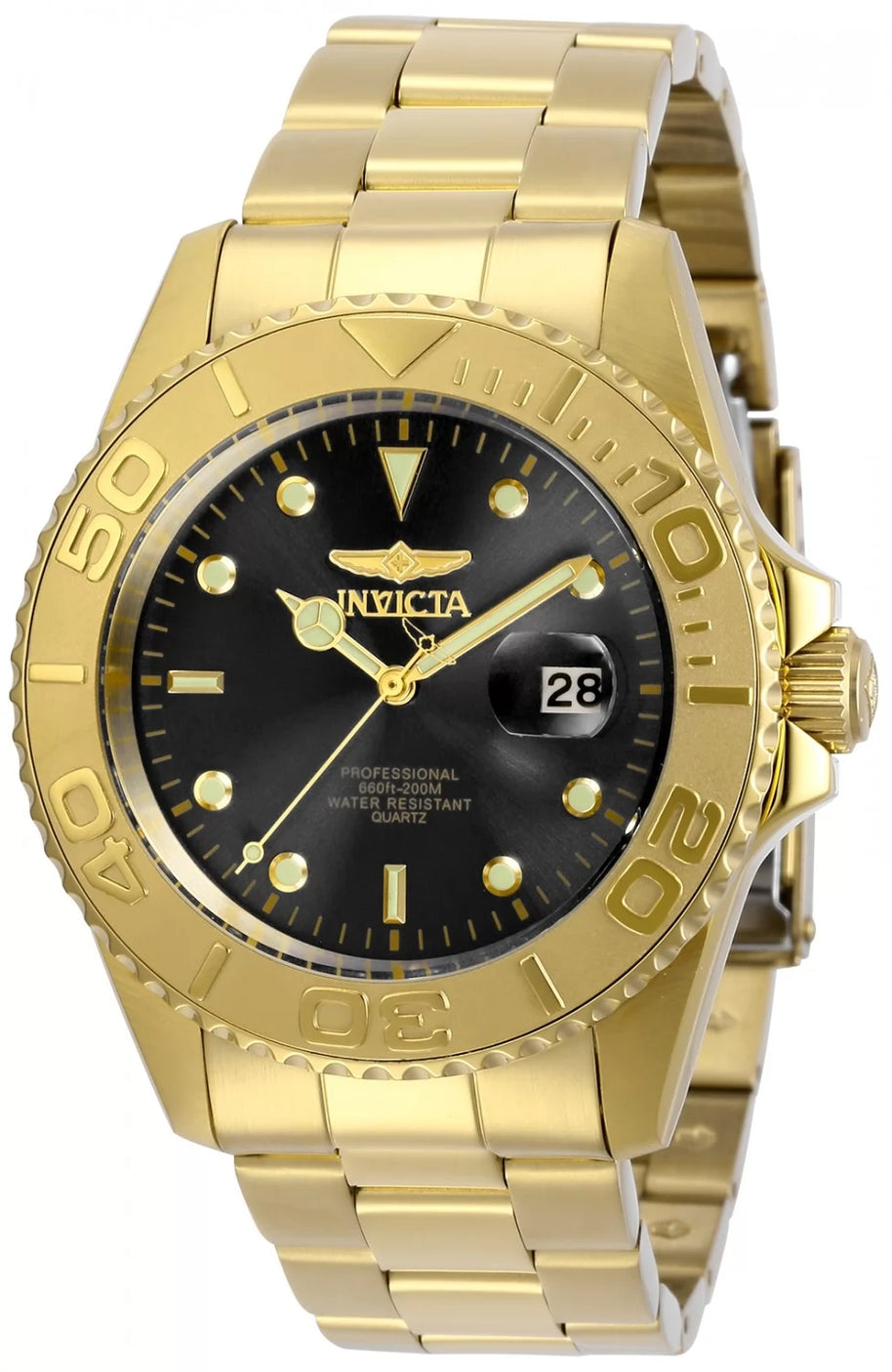 Invicta Men's 29946 Pro Diver Quartz 3 Hand Black Dial Watch
