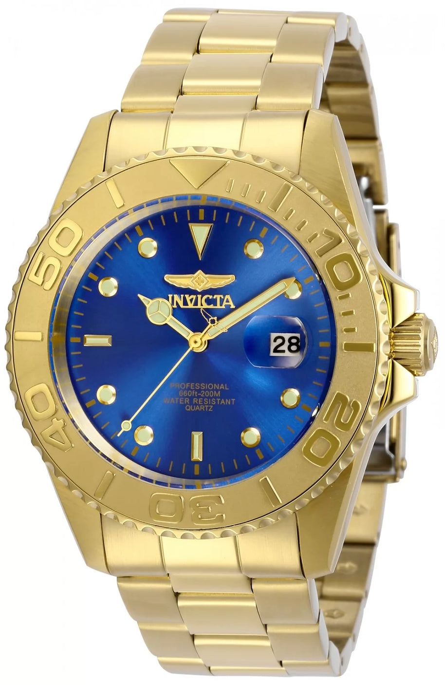 Invicta Men's 29947 Pro Diver Quartz 3 Hand Blue Dial Watch