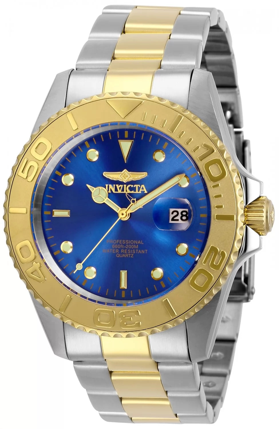 Invicta Men's 29949 Pro Diver Quartz 3 Hand Blue Dial Watch