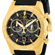 Technomarine Men's TM-519008 Reef Shark Quartz Chronograph Black, Transparent Dial Watch