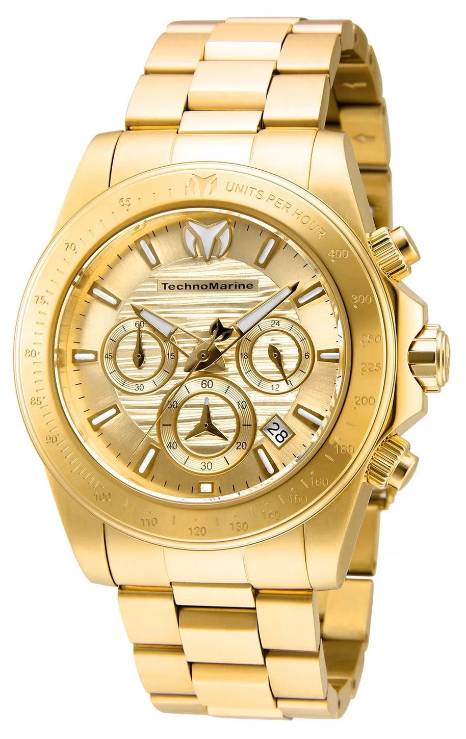 Technomarine Men's TM-219004 Manta Quartz Chronograph Gold Dial Watch
