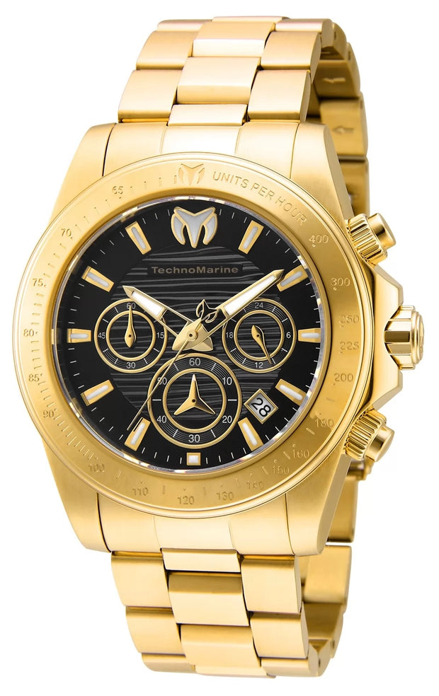 Technomarine Men's TM-219005 Manta Quartz Chronograph Black Dial Watch