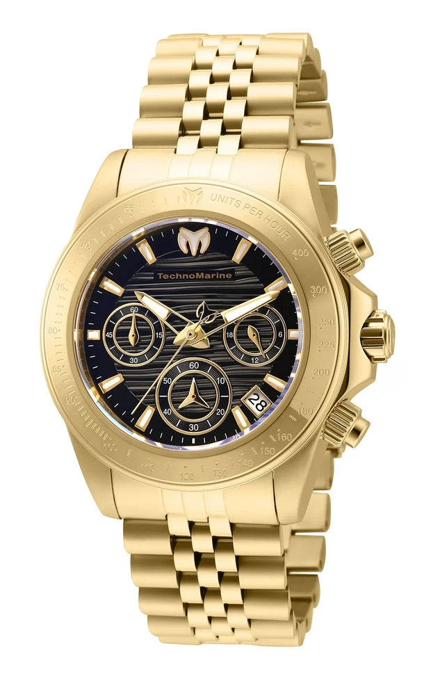 Technomarine Women's TM-219030 Manta Quartz Chronograph Black Dial Watch