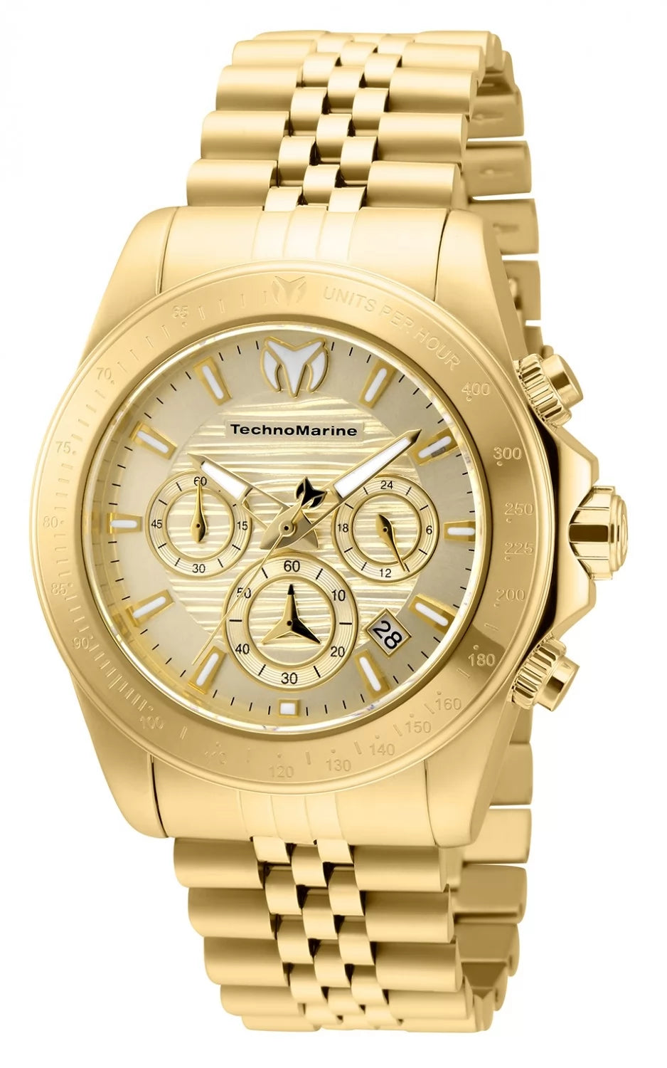 Technomarine Men's TM-219022 Manta Quartz Chronograph Gold Dial Watch