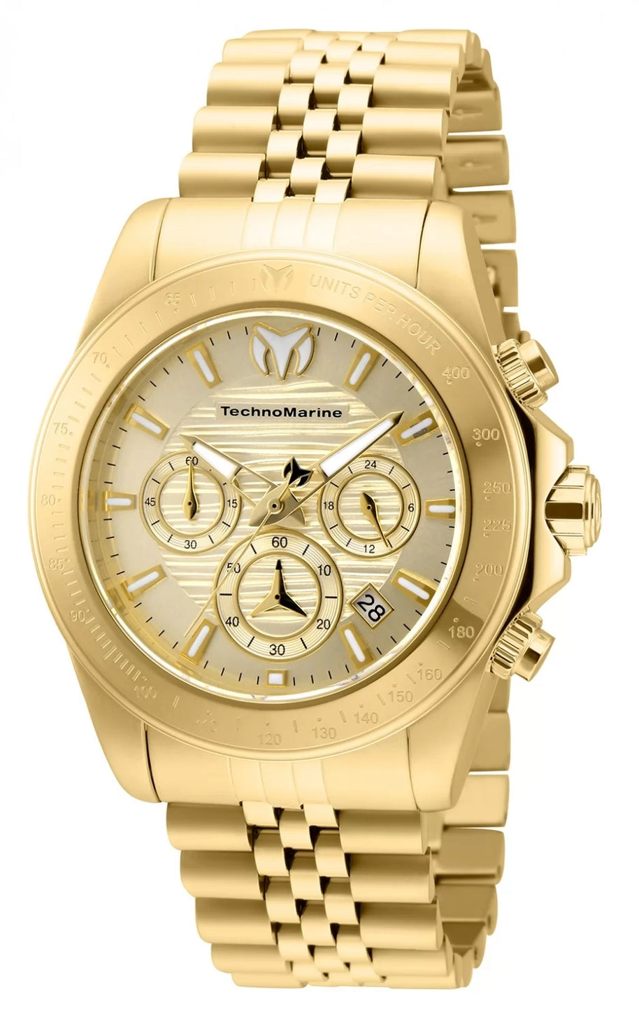 Technomarine Men's TM-219022 Manta Quartz Chronograph Gold Dial Watch