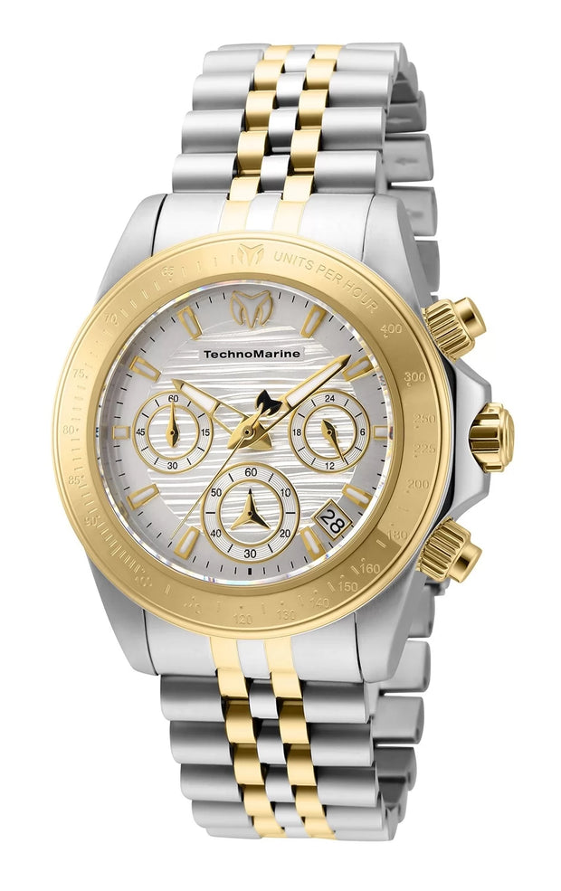 Technomarine Men's TM-219027 Manta Quartz Chronograph Silver Dial Watch