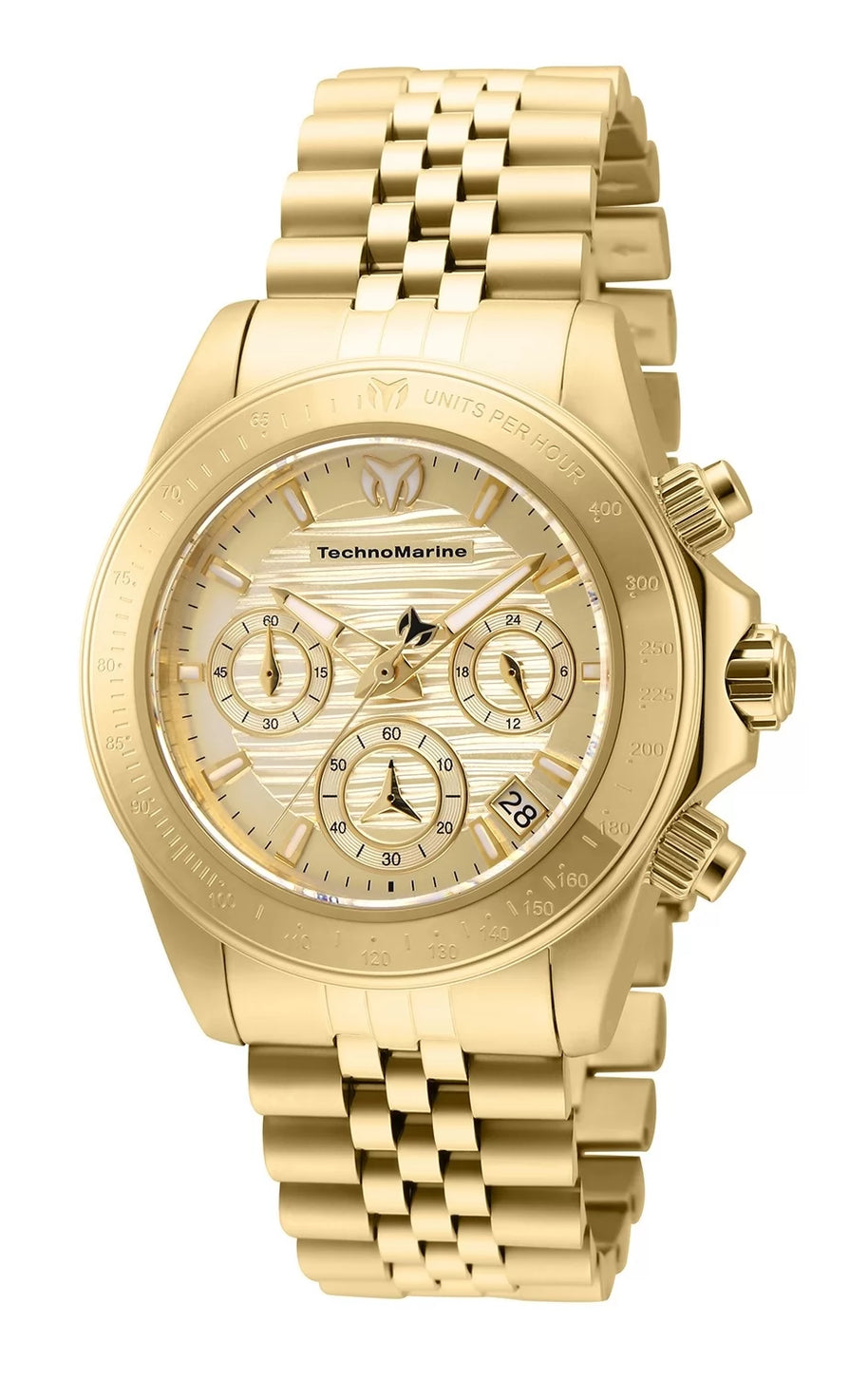 Technomarine Women's TM-219029 Manta Quartz Chronograph Gold Dial Watch