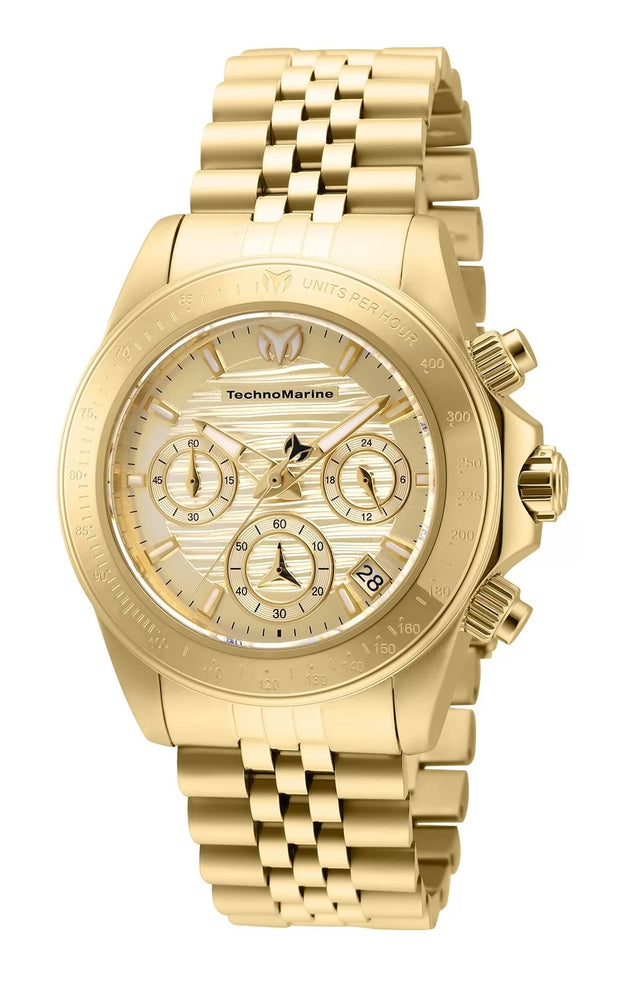 Technomarine Women's TM-219029 Manta Quartz Chronograph Gold Dial Watch