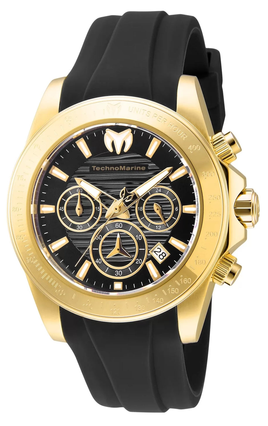 Technomarine Men's TM-219035 Manta  Quartz Chronograph Black Dial Watch