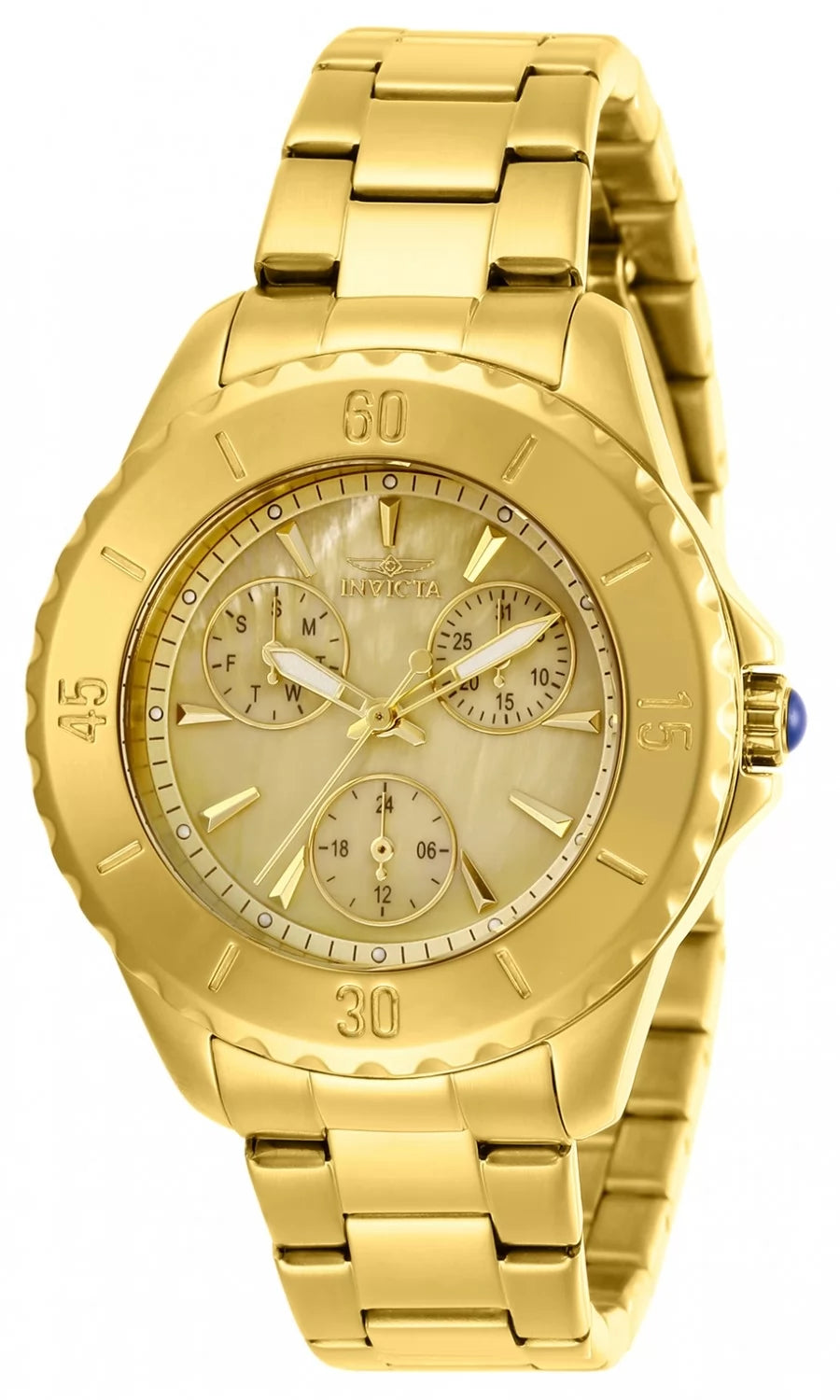 Invicta Women's 29107 Angel Quartz 3 Hand Gold Dial Watch
