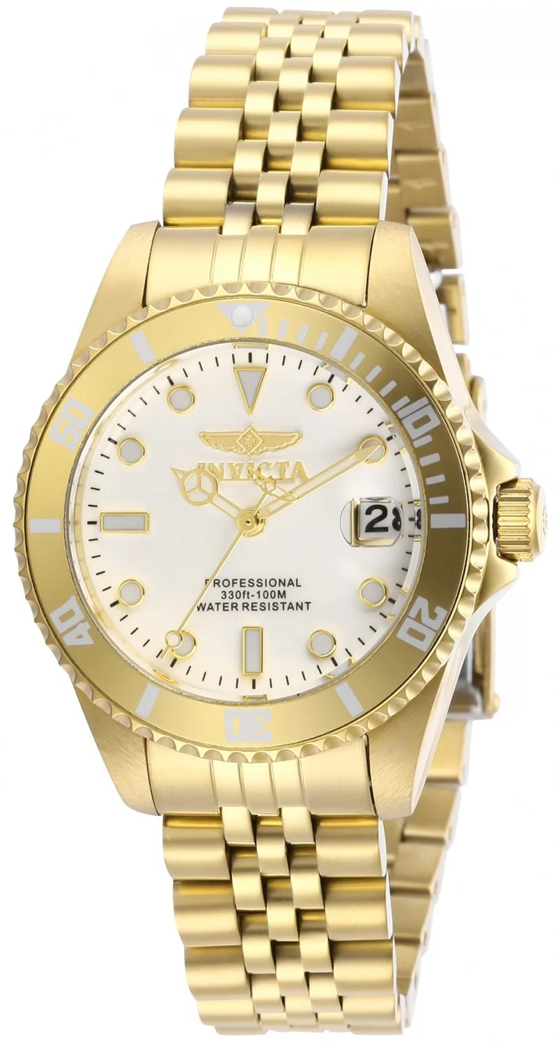 Invicta Women's 29192 Pro Diver Quartz 3 Hand White Dial Watch