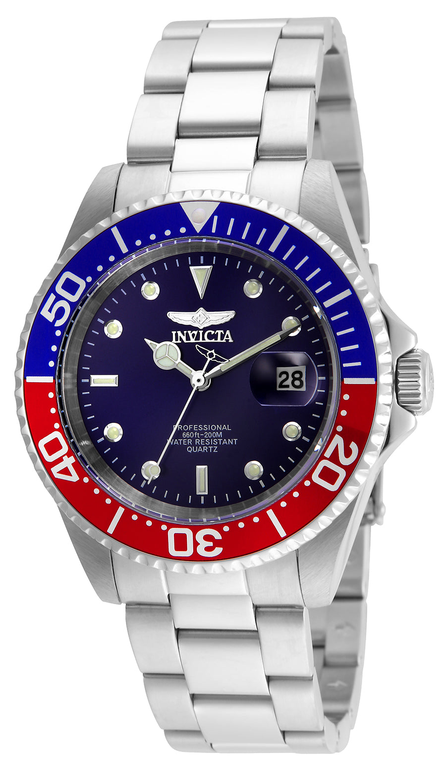 Invicta Men's 24946 Pro Diver Quartz 3 Hand Blue Dial Watch
