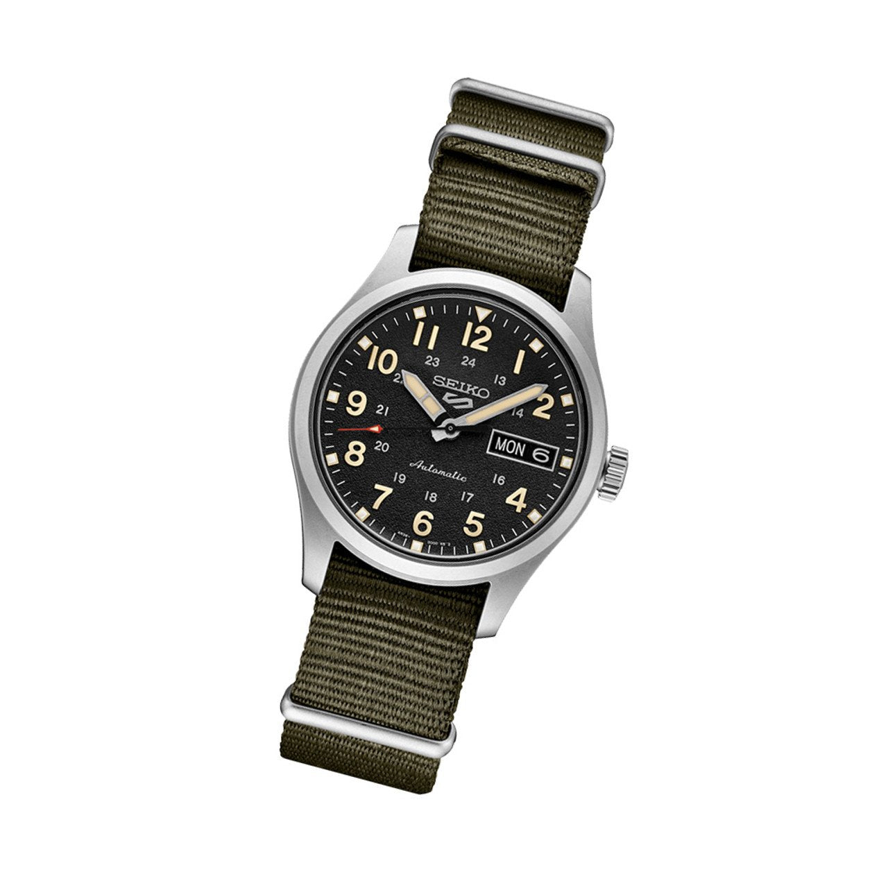 Seiko 5 SRPJ85 - Sports Automatic 36mm Watch with Black Dial