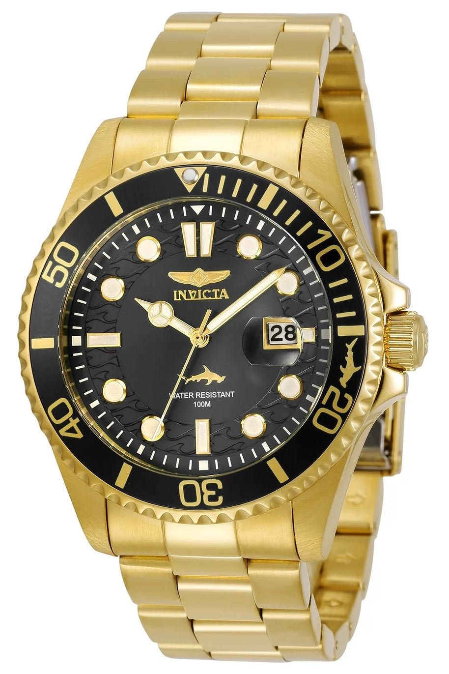Invicta Men's 30026 Pro Diver Quartz 3 Hand Black Dial Watch