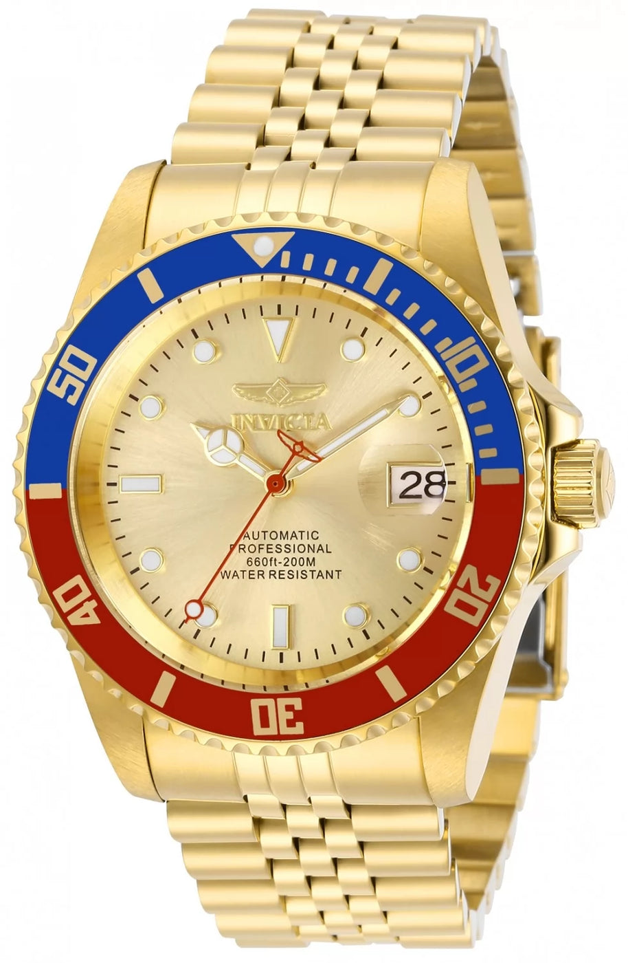 Invicta Men's 29183 Pro Diver Automatic 3 Hand Gold Dial Watch