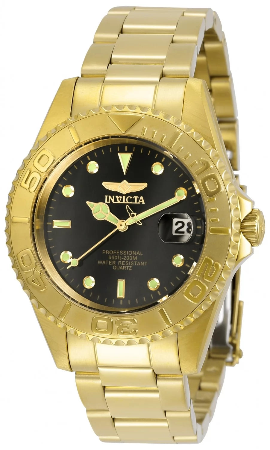 Invicta Men's 29939 Pro Diver  Quartz 3 Hand Black Dial Watch